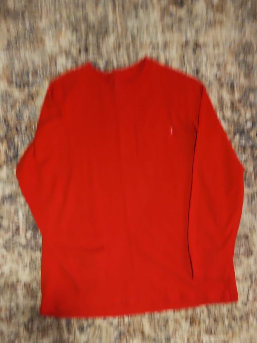 Supreme Men's Red Crewneck Longsleeve T - Classic Casual Knit S. L